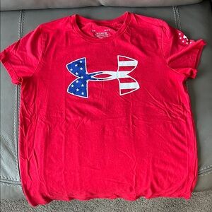 Under Armour Red, white, and Blue Graphic Tee size Large.